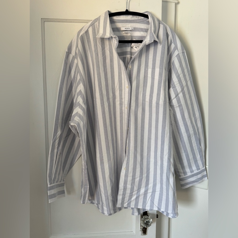 Ricki’s Long Sleeve Relaxed Fit Button Down/Coverup